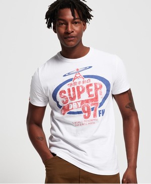 Superdry Heritage Classic Férfi Pólók Fehér | OKPZS8379